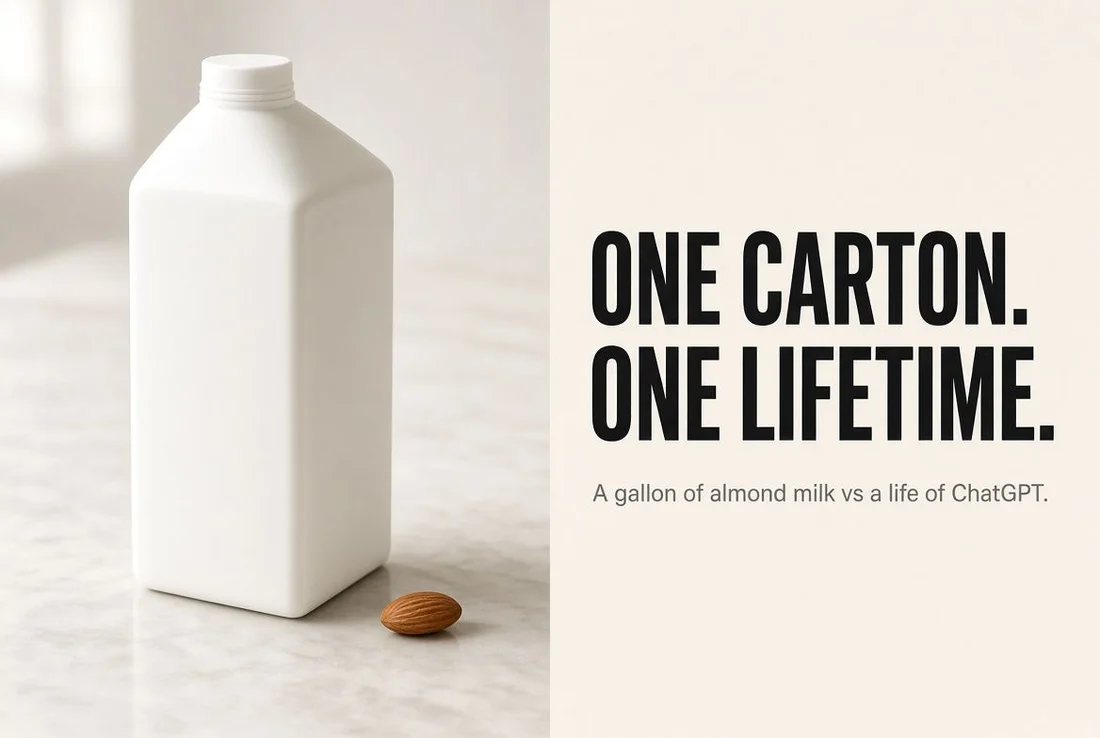 If you’ve ever bought a gallon of almond milk, you’ve probably used more water than most people will use on AI in their entire lives.